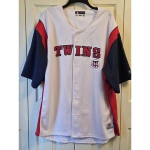 Minnesota Twins MLB Baseball Genuine Merchandise Mens 2XL Button Up Jersey White